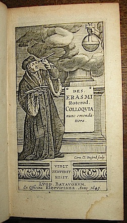 Livre ERASMI COLLOQUIA Familiria - Édition 1696 - Philosophie En Latin - Reliure Fine